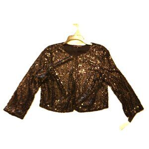 Heart Soul sequined short jacket, black, XL